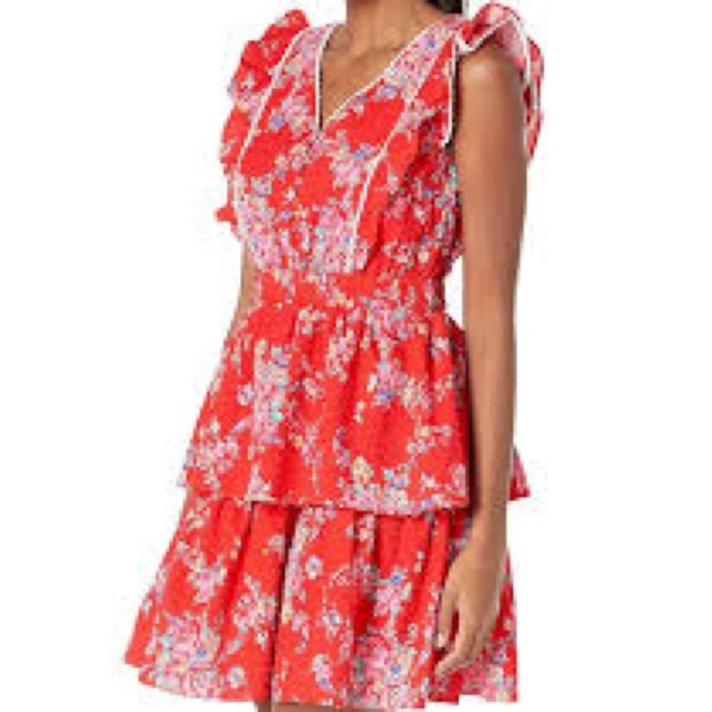 Betsey Johnson Red Ruffled Mini Dress